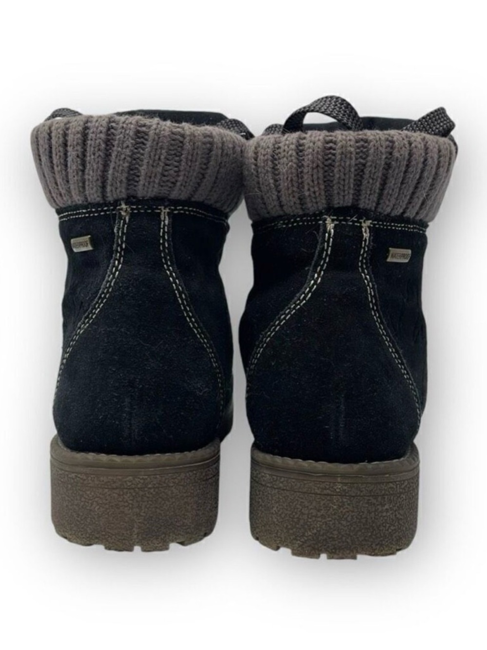 Cougar Black Suede Lace-Up Ankle Boots - Picture 8 of 10